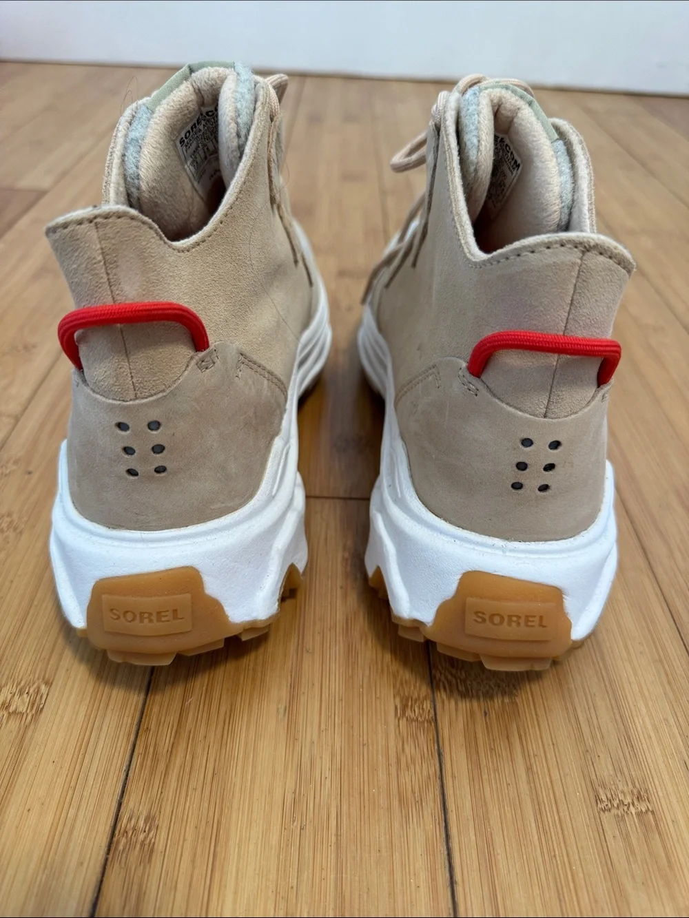 Sorel Womens Tan & Light Gray Lace-Up Sneakers
